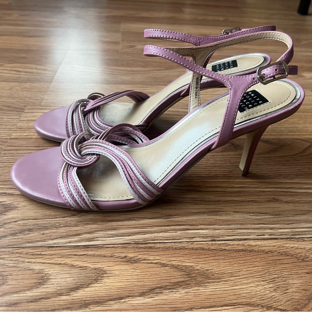 White House Black Market Pink Strappy Heels Sandals Womens 7.5